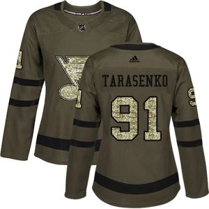 Damen St. Louis Blues Trikot Vladimir Tarasenko 91 Camo Grün Authentic